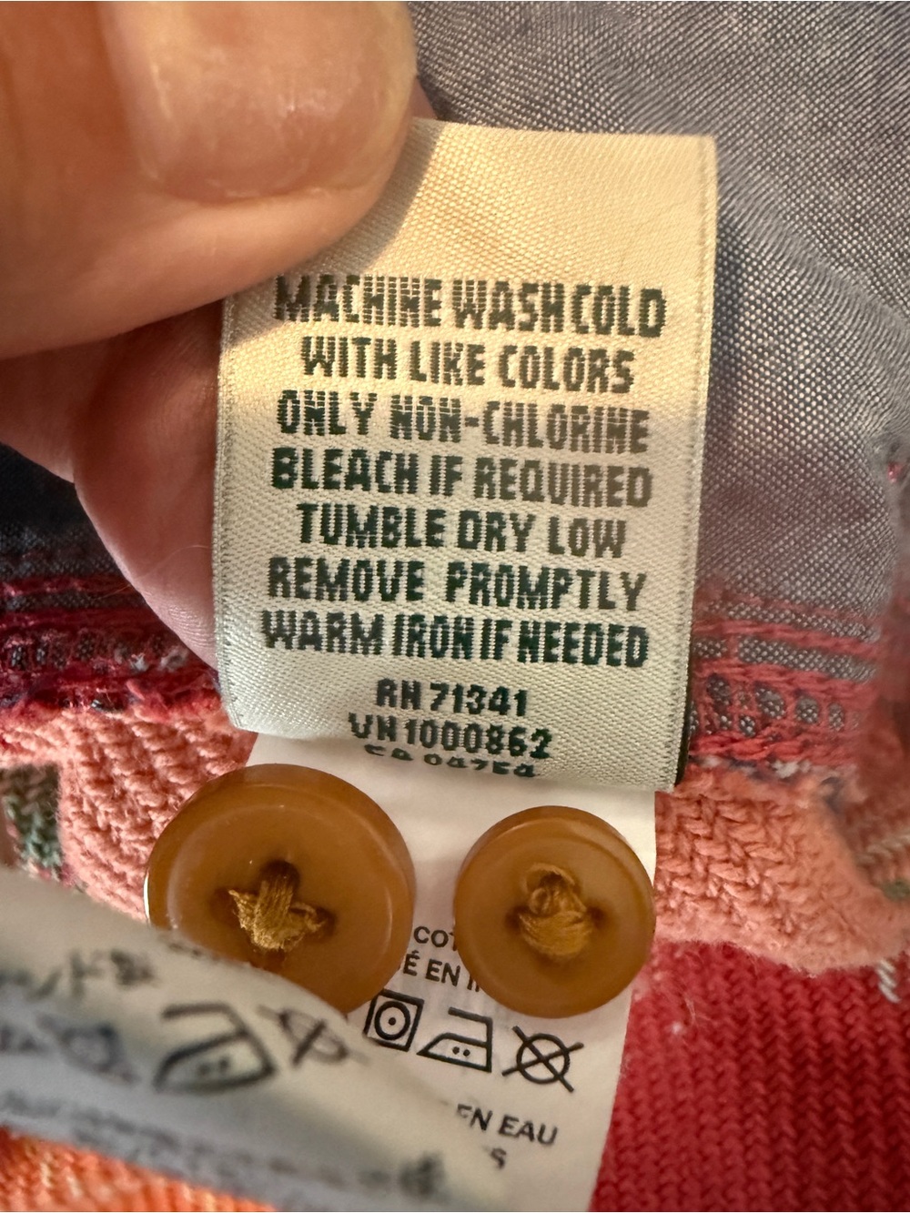 L.L.Bean Plaid Women's Heavyweight Button-Down Shirt Jacket Coral Peach Medium - Picture 6 of 8